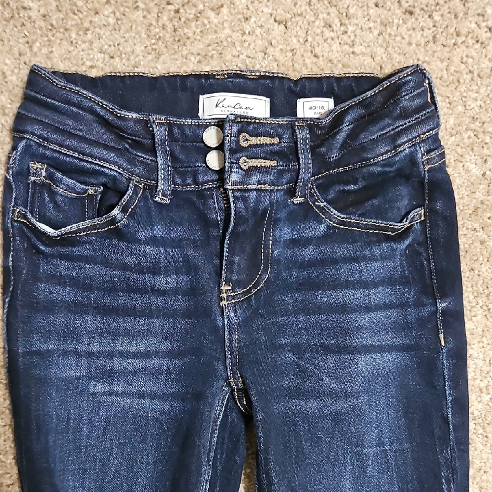 KanCan Blue Skinny Jeans with Subtle Fading